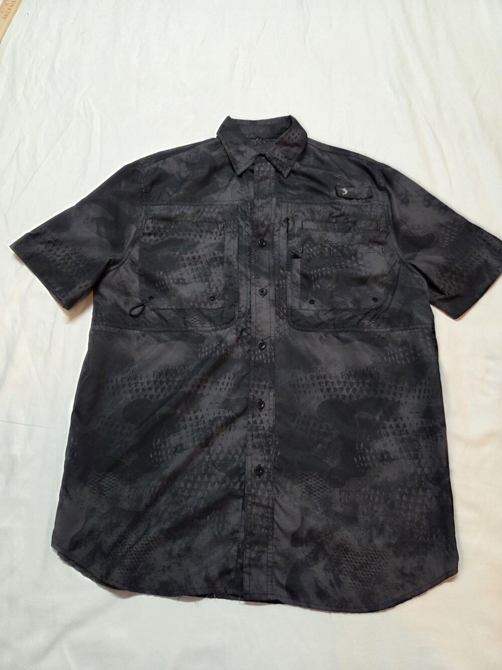 Reel Legends Saltwater Adult Mens Large Vented Short Sleeve Fishing Shirt